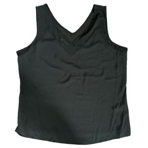 INC International Concepts Black Mesh Tank Top Blouse